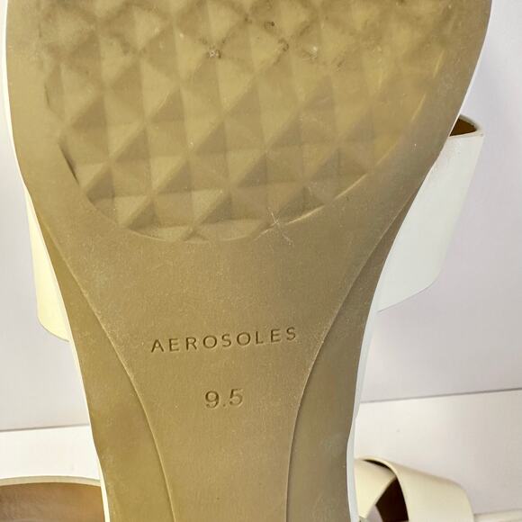 Aerosoles Cosmos Crisscross Platform Sandal in Eggshell Size 9.5 Block Heel - Picture 13 of 16
